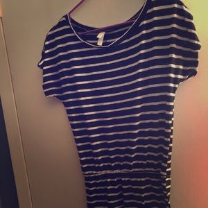 White and black short dress